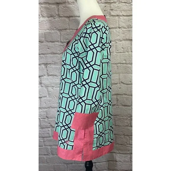 NEW Simply Southern Tunic Top Medium V Neck Bathing Suit Coverup Cotton 9180 - Picture 3 of 11